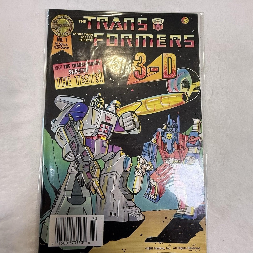 Transformers‎ 3-D #1 Blackthorne 1987 Hasbro Megatron Optimus Prime VF Comic